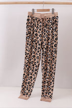 Load image into Gallery viewer, Brown leopard bamboo mom pajama pants