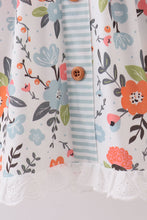 Load image into Gallery viewer, Mint floral stripe dress