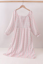 Load image into Gallery viewer, Floral tulip smocked mom dress