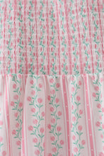 Load image into Gallery viewer, Floral tulip smocked mom dress