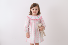 Load image into Gallery viewer, Floral tulip smocked ruffle dress