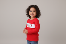 Load image into Gallery viewer, Red character embroidery top