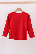 Load image into Gallery viewer, Red character embroidery top