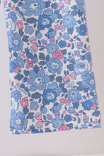 Load image into Gallery viewer, Blue floral ruffle jumpsuit