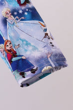 Load image into Gallery viewer, Blue frozen print bamboo dress