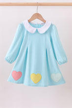Load image into Gallery viewer, Blue heart applique dress