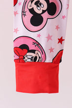 Load image into Gallery viewer, Red character heart print bamboo pajama pants set