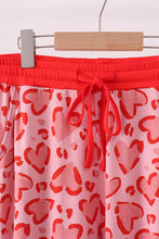 Load image into Gallery viewer, Red heart print bamboo pants
