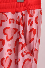Load image into Gallery viewer, Red heart print bamboo pants