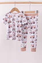 Load image into Gallery viewer, Khaki crane bamboo pajama pants set