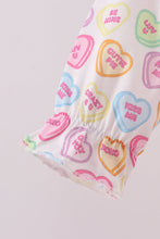 Load image into Gallery viewer, Purple heart print ruffle bubble