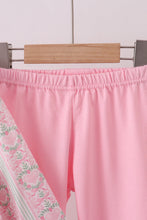 Load image into Gallery viewer, Pink bow floral pants set