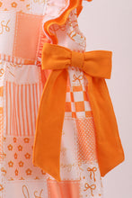 Load image into Gallery viewer, Orange Tennessee patchwork ruffle bubble