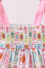Load image into Gallery viewer, Pink enjoy beach smocked mom&me dress