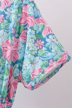 Load image into Gallery viewer, Blue I love MOMMY embroidery women dress