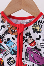 Load image into Gallery viewer, Red character bamboo romper