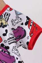 Load image into Gallery viewer, Red character bamboo romper