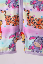 Load image into Gallery viewer, Purple character bamboo romper
