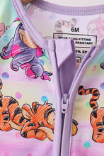 Load image into Gallery viewer, Purple character bamboo romper