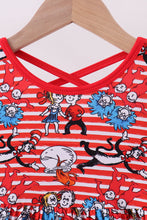 Load image into Gallery viewer, Red Dr. Seuss bamboo dress