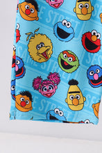 Load image into Gallery viewer, Blue character print bamboo jumpsuit