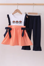 Load image into Gallery viewer, Auburn embroidery ruffle stripe pants set