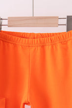 Load image into Gallery viewer, Orange Tennessee embroidery stripe ruffle pants set