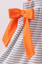 Load image into Gallery viewer, Orange Tennessee embroidery stripe ruffle pants set