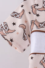 Load image into Gallery viewer, Western cowboy boots smocked shorts set