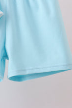 Load image into Gallery viewer, Blue stripe goose applique shorts set