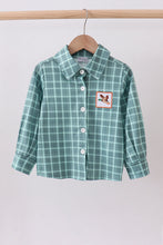Load image into Gallery viewer, Duck embroidery button down plaid shirt