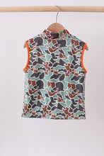 Load image into Gallery viewer, Camouflage duck embroidery zipper vest