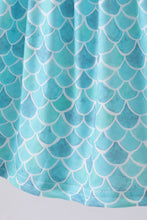 Load image into Gallery viewer, Purple mermaid embroidery ruffle dress