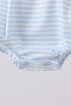Load image into Gallery viewer, Blue this is my happy place embroidery stripe bubble