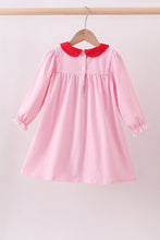 Load image into Gallery viewer, Red valentine's day heart embroidery ruffle dress