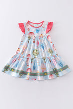 Load image into Gallery viewer, Platinum balloon print ruffle tiered dress