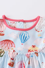 Load image into Gallery viewer, Platinum balloon print ruffle tiered dress