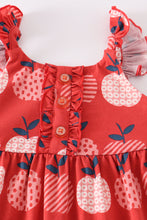 Load image into Gallery viewer, Platinum Apple print girl romper