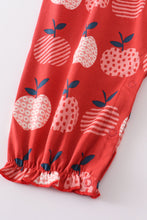 Load image into Gallery viewer, Platinum Apple print girl romper