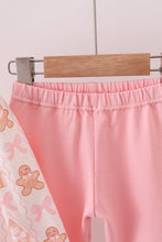 Load image into Gallery viewer, Pink gingerbread embroidery ruffle set
