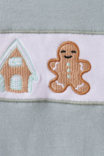 Load image into Gallery viewer, Blue gingerbread embroidery pants set
