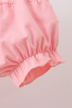 Load image into Gallery viewer, Pink gingerbread embroidery ruffle bloomer set
