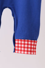 Load image into Gallery viewer, Blue character embroidery romper
