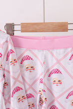 Load image into Gallery viewer, Pink santa claus bamboo pajamas set
