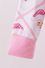 Load image into Gallery viewer, Pink santa claus bamboo pajamas set
