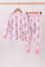Load image into Gallery viewer, Pink santa claus bamboo pajamas set
