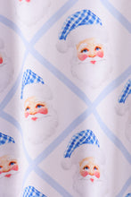 Load image into Gallery viewer, Blue santa claus bamboo pajama set

