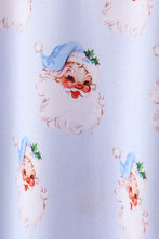 Load image into Gallery viewer, Blue santa bamboo pajama set
