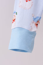 Load image into Gallery viewer, Blue santa bamboo pajama set
