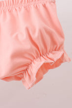 Load image into Gallery viewer, Pink floral bow embroidery bloomer set
